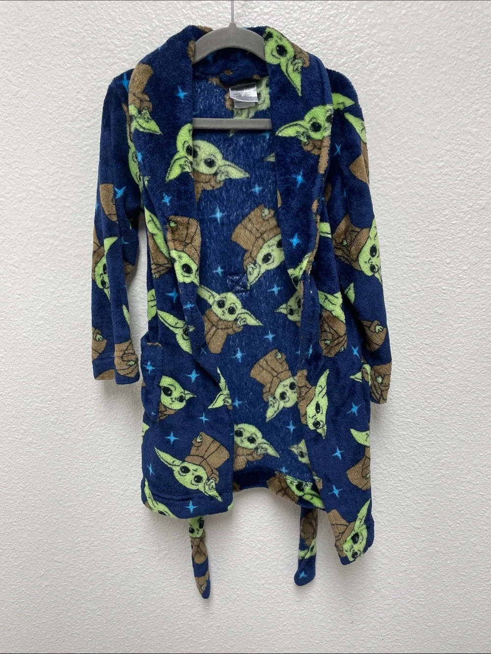 Star Wars Grogu Mandalorian Plush Bath Robe Kid’s Boy’s 4/5